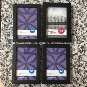 Four 4x6 inch Black Frames